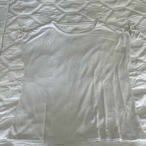 Talbots White Women's Tie Sleeve Top